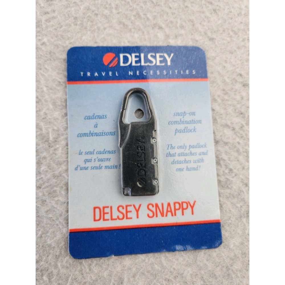 New Delsey Snappy Snap On Combination 3-digit luggage Padlock Travel Lock Carry